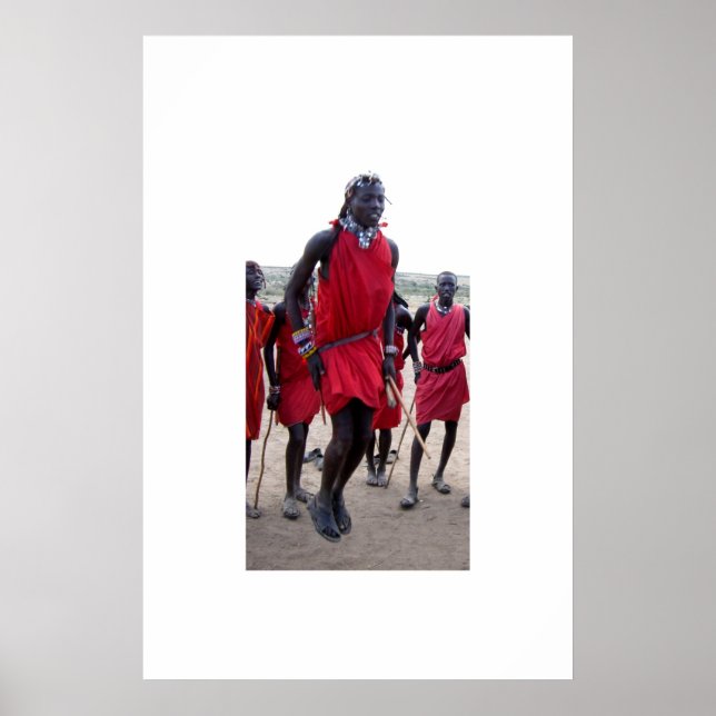 Masai-Krieger in Kenia Poster (Vorne)