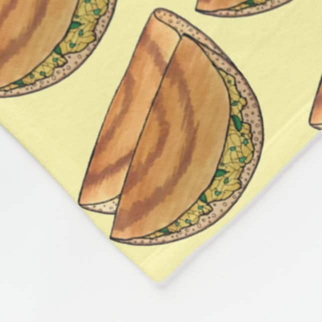 Masala Dosa Südindische Küche Fleecedecke (Ecke)
