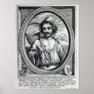 Masaniello, graviert von Petrus de Iode Poster