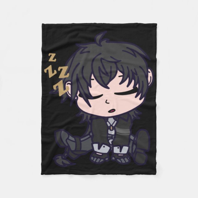 Masc Rover Chibi Wuthering Waves Sticker Fleecedecke (Vorderseite)