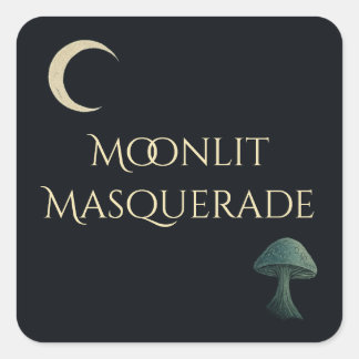 Mascarade au Clair de Lune Élégant Autocollant Hal