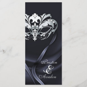 Mascarade d'argent Programme de mariage à bijoux n