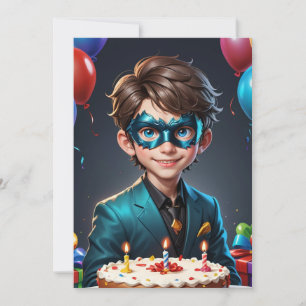 mascarade moderne douce 16 invitations