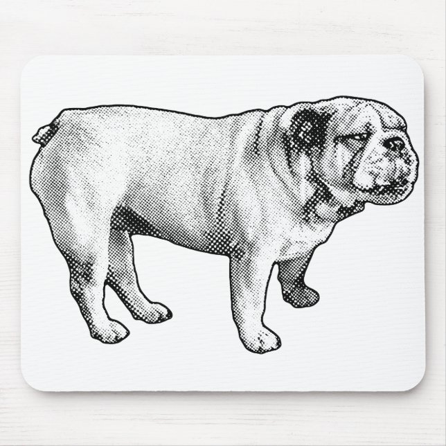 Maschennetz ruhig, Bulldogge Mousepad (Vorne)