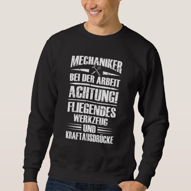 Maschine für Männer am Arbeitsplatz Sweatshirt (Vorderseite)