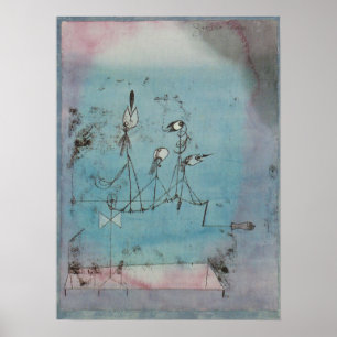 Maschinen-Plakat Paul Klees Twittering Poster