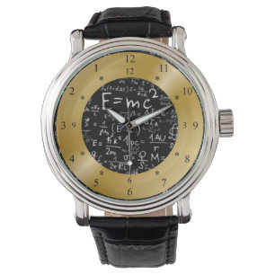 Maschinen-Uhr ~ der Zeit-E = mc2 vorwärts u. Armbanduhr