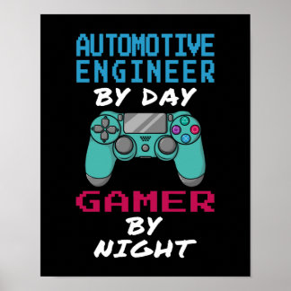 Maschinenbauer Gamer Poster