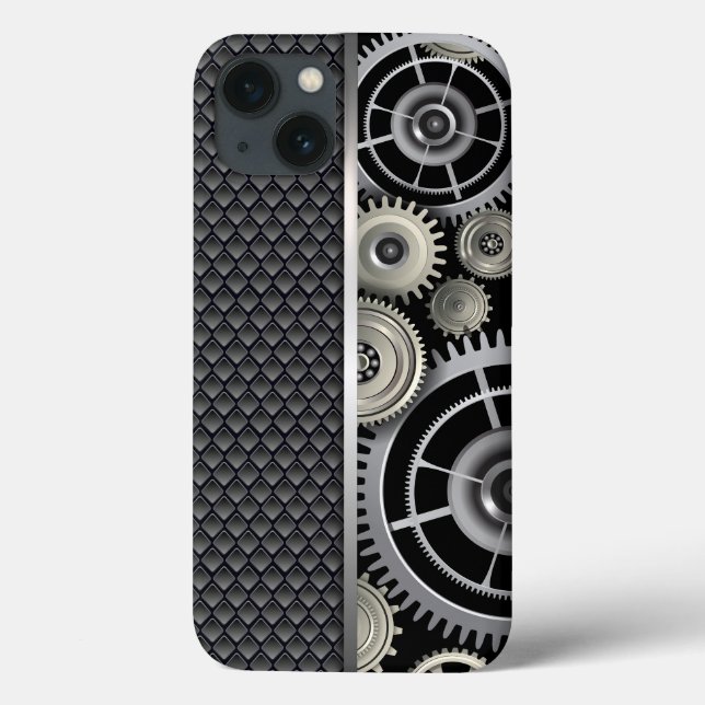 Maschinenbaugetriebe und Mesh-Muster Case-Mate iPhone Hülle (Rückseite)
