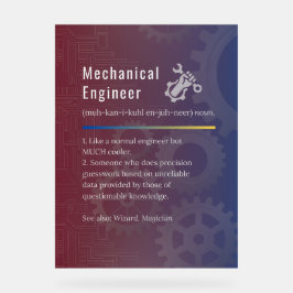 Maschinenbauingenieur - Funny Definition Acrylschild