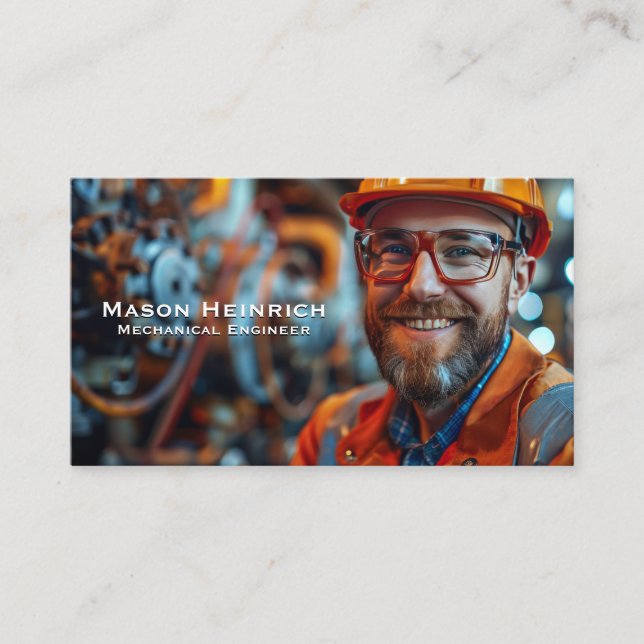 Maschinenbauingenieur im Kontrolle Visitenkarte (Vorderseite)