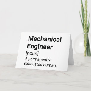 Maschinenbauingenieur - Sonderdefinition - ausgepu Karte