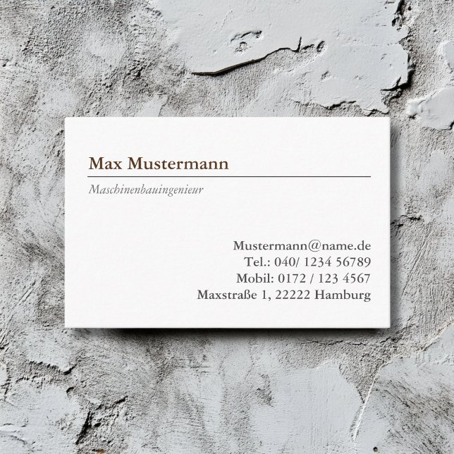 Maschinenbauingenieur Visitenkarte (Von Creator hochgeladen)