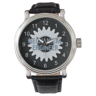 Maschinenbauingenieur Zahnrad Blau Grau Armbanduhr