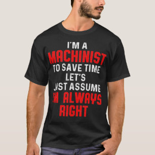 Maschinenbediener mit Zeitspass T-Shirt