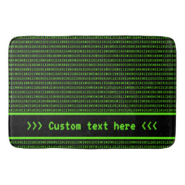 Maschinencode Schwarz & Grün - Ihre Botschaft Männ Badematte