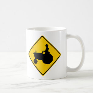 Maschinenen-Verkehrs-Landstraßen-Zeichen Kaffeetasse