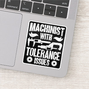 Maschinenführer mit Toleranzproblemen Aufkleber