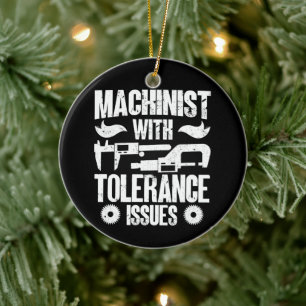 Maschinenführer mit Toleranzproblemen Keramik Ornament