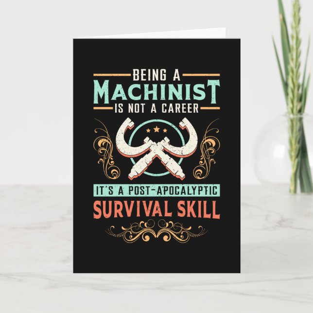 Maschinengeschenkidee für CNC-Maschinen Karte (Vorderseite)