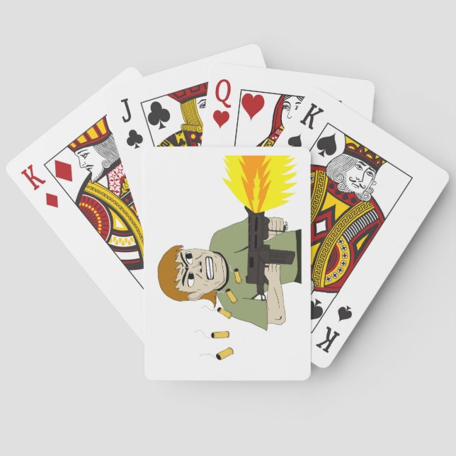 Maschinengewehrschütze Spielkarten (Rückseite)