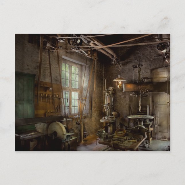 Maschinenistin - Industrielle Revolution Postkarte (Vorderseite)