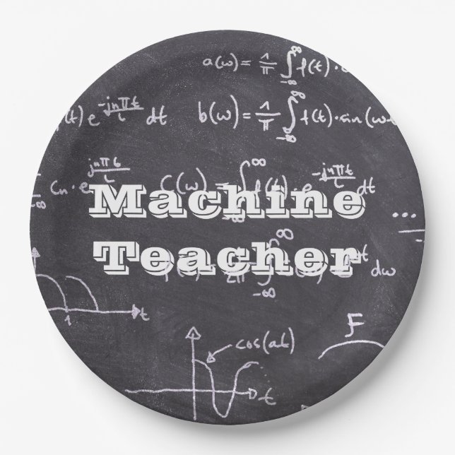Maschinenlehrer Pappteller (Vorderseite)