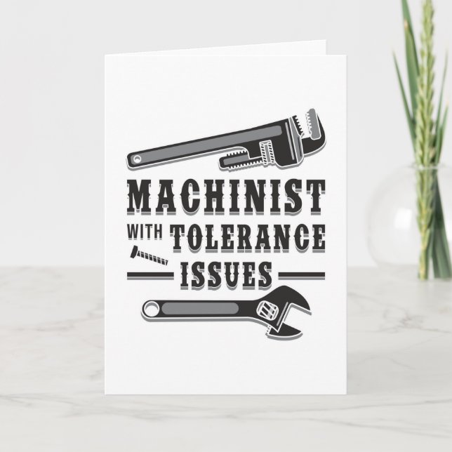 Maschinenmechanik CNC Funny Gift Idee Karte (Vorderseite)