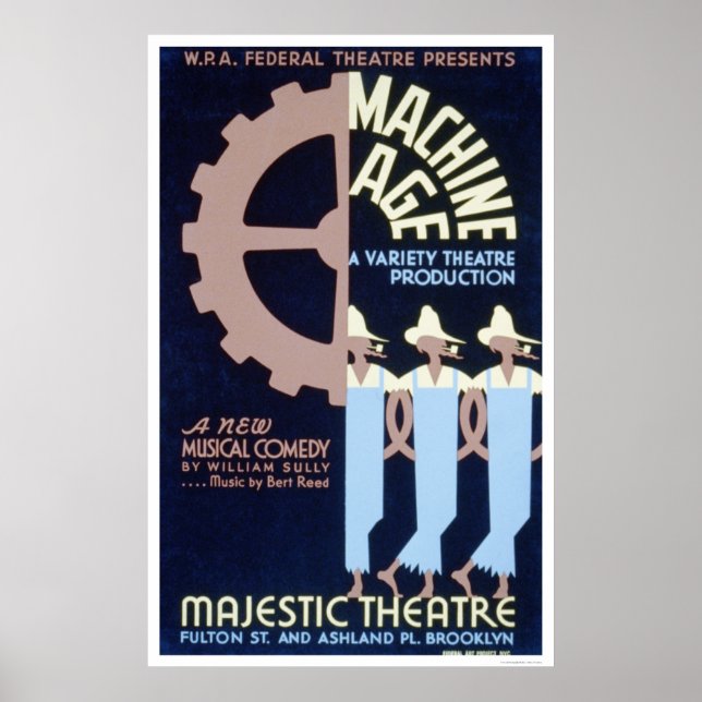 Maschinenzeitkomödie 1937 WPA Poster (Vorne)