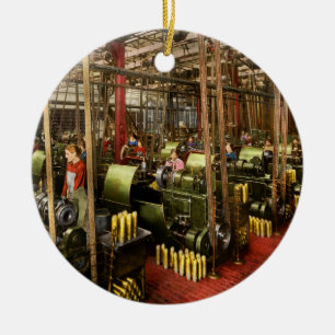Maschinist - Krieg - Gürtel und Bomben 1916 Keramik Ornament