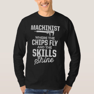 Maschinist Maschinenbediener Werkzeuge Zerspanung T-Shirt
