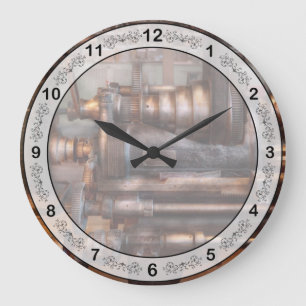 Maschinist - Steampunk - 5-Gang Haltautomatisch Große Wanduhr