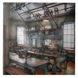 Maschinist - Steampunk - Der Apparate-Raum Fliese