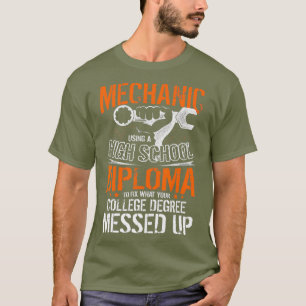 Maschinist-T-Shirt-Mechanik mit High School T-Shirt