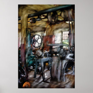 Maschinist - viele alten Maschinen Poster