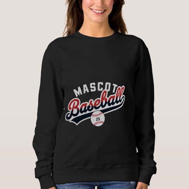 Mascot Baseball Retro-Logo Sweatshirt (Vorderseite)