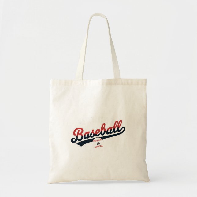Mascot Baseball Retro-Logo Tragetasche (Vorne)