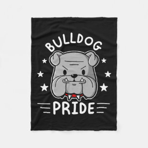 Mascot English Bulldog stolz und Loyalität Fleecedecke