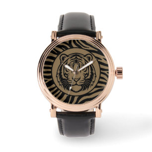 Masculin, Montre Moderne Visage de Tigre Mocca Noi