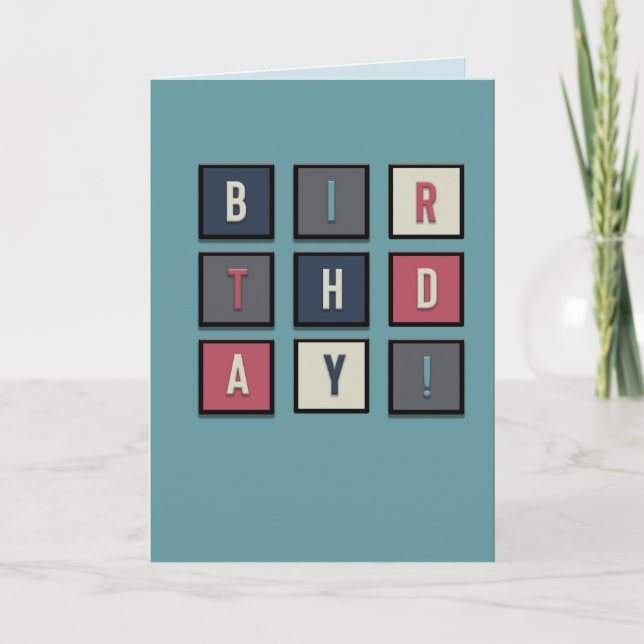 Masculine Birthday Feiertagskarte (Vorderseite)