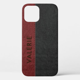 Masculine Black & Red Vintage Imitate Leather Case