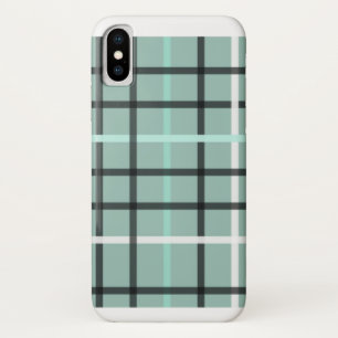 Masculine bleu et gris Plaid iPhone / coque ipad