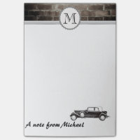 Masculine Brick Wand klassisch alte Auto-Monogramm