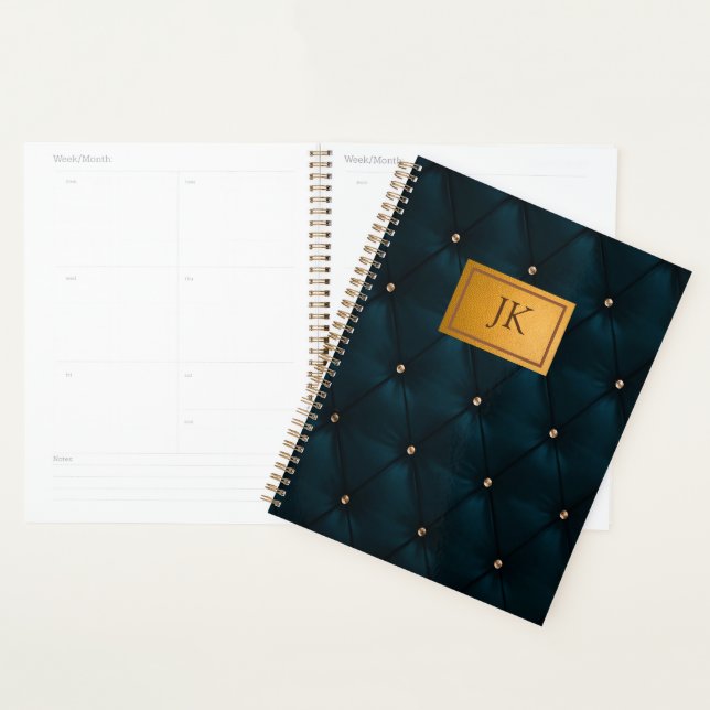 Masculine Brown Leather Look Green, Diamanten Planer (Anzeige)