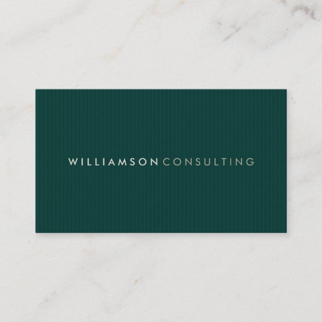 MASCULINE BUSINESS CARD :: einfache Pinstripe 2 Visitenkarte (Vorderseite)