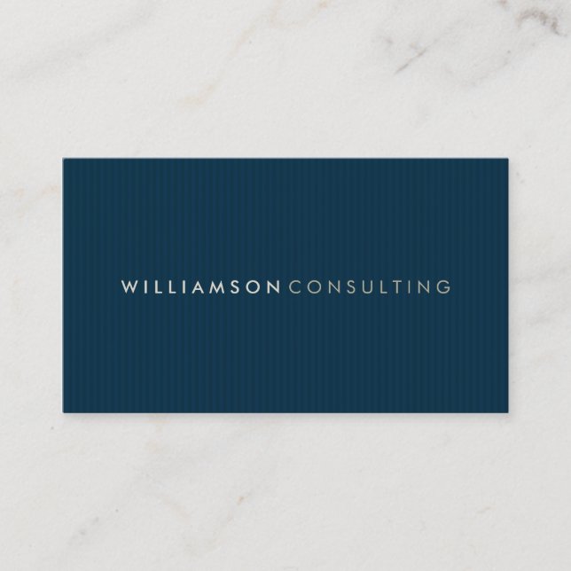MASCULINE BUSINESS CARD :: einfache Pinstripe 3 Visitenkarte (Vorderseite)
