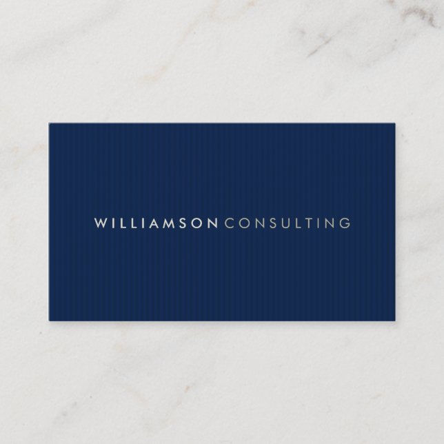 MASCULINE BUSINESS CARD :: einfaches Nadelstreifen Visitenkarte (Vorderseite)