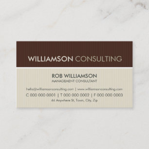 MASCULINE BUSINESS CARD :: Minimal pinstrie 4 Visitenkarte