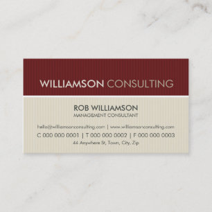 MASCULINE BUSINESS CARD :: Minimal pinstrie 7 Visitenkarte