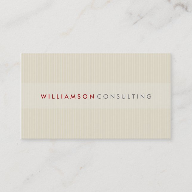 MASCULINE BUSINESS CARD :: simple pinstripe 3D 11 Visitenkarte (Vorderseite)